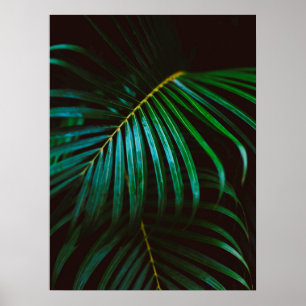 Affiche Détente en feuille de palmier tropicale de vert