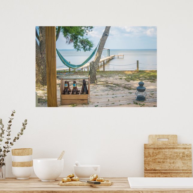 Affiche Détente sur la photo de plage (Cuisine)