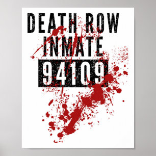 Affiche Détenu Dans La Rangée De Décès 94109 Costume Sangl