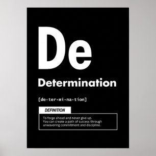 Affiche Détermination - Élément De Succès - Motivation