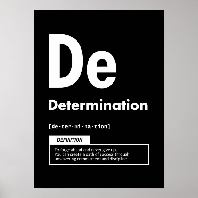 Affiche Détermination - Élément De Succès - Motivation (Devant)