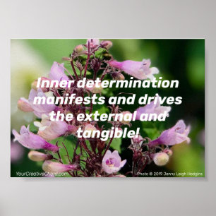 Affiche Détermination Intérieure/Floraison Violette. Affic