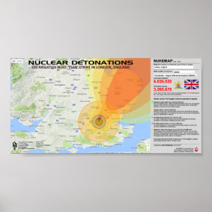 Affiche Détonations nucléaires - Angleterre