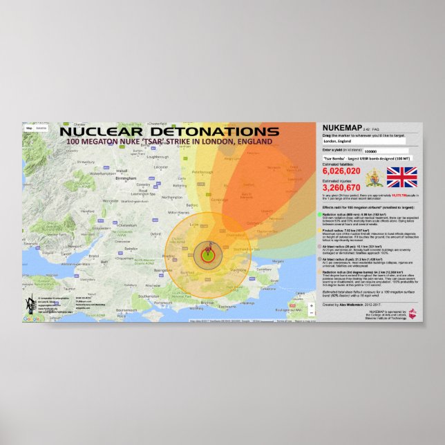 Affiche Détonations nucléaires - Angleterre (Devant)