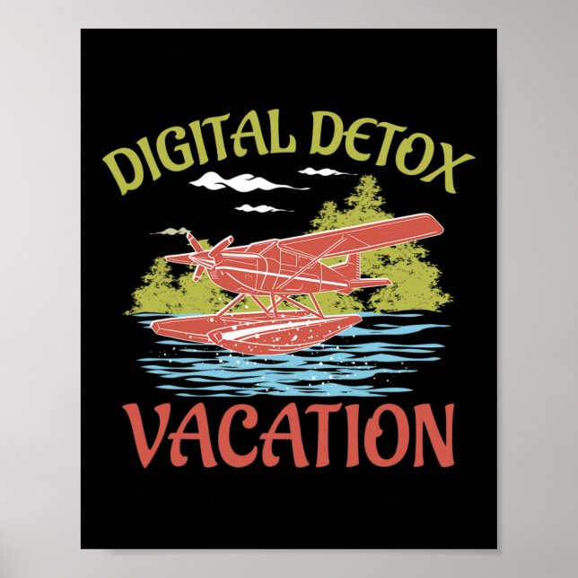 Affiche Détoxe numérique Vacances Burnout Sensibilisation  (Devant)