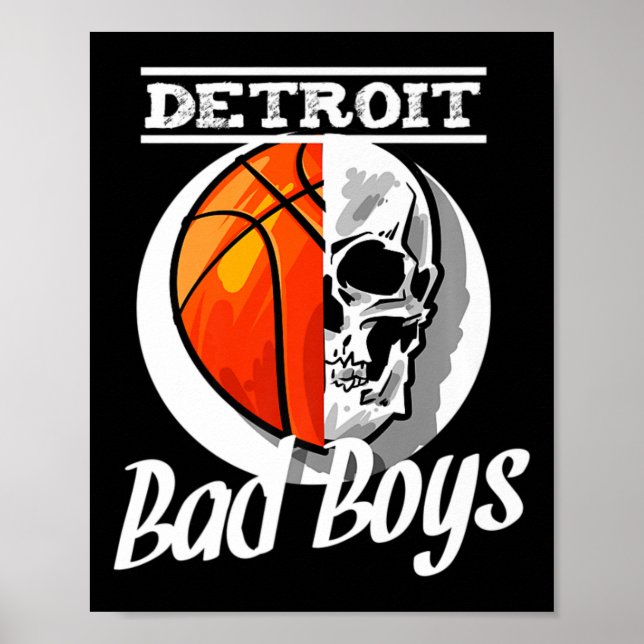 Affiche Detroit Byd Boys Bysketbyll Skull Usa (Devant)
