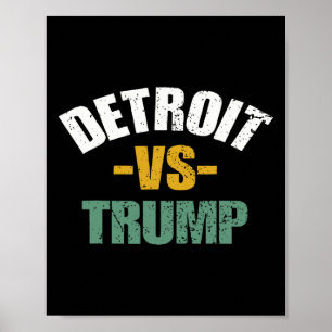 Affiche Detroit contre Trump Élection 2024 Anti-trump Vote