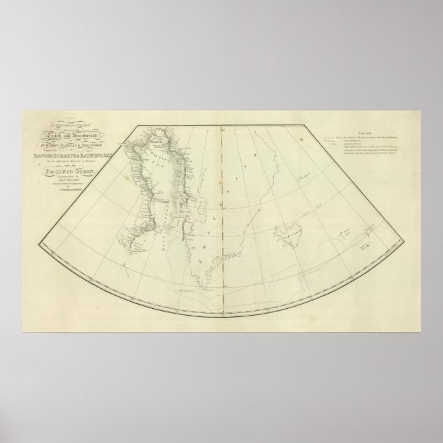 Affiche Détroit de Daivs et baie des îles Baffin (Devant)