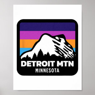 Affiche Detroit Mountain Minnesota Ski Snowboard Fam
