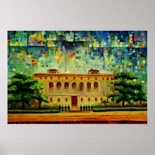 Affiche Detroit Public Main Library Rendition 1