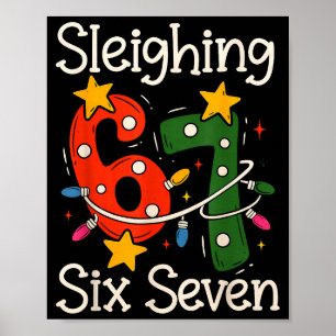Affiche Détrônant Six Seven 67 Mème Noël Gen Z Alpha 