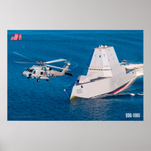 AFFICHE DÉTROYEUR DE MISSILES GUIDÉS - DDG-1000