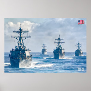 AFFICHE DÉTROYEUR DE MISSILES GUIDÉS - DDG-59