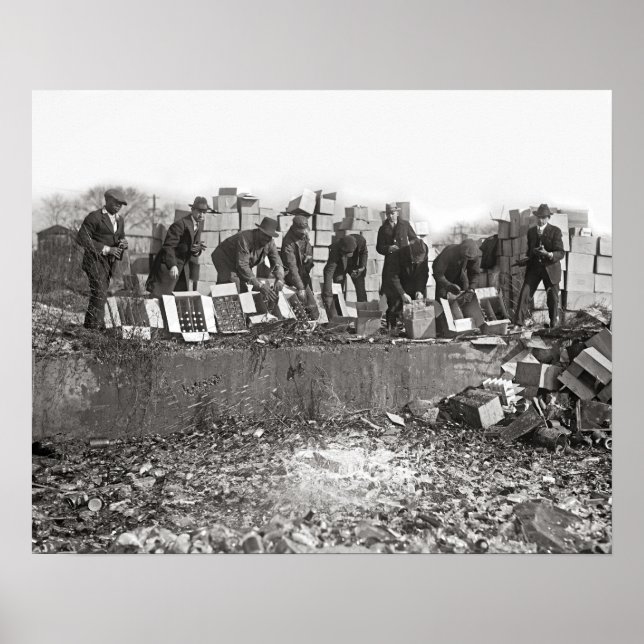 Affiche Détruire Bootleg Liquor, 1923. Photo vintage (Devant)