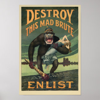 Affiche Détruire ce Mad Brute - Recrutement de l'armée de