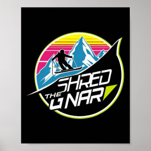 Affiche Détruire le Gnar Ski Freestyle Diamant Hiver Spo