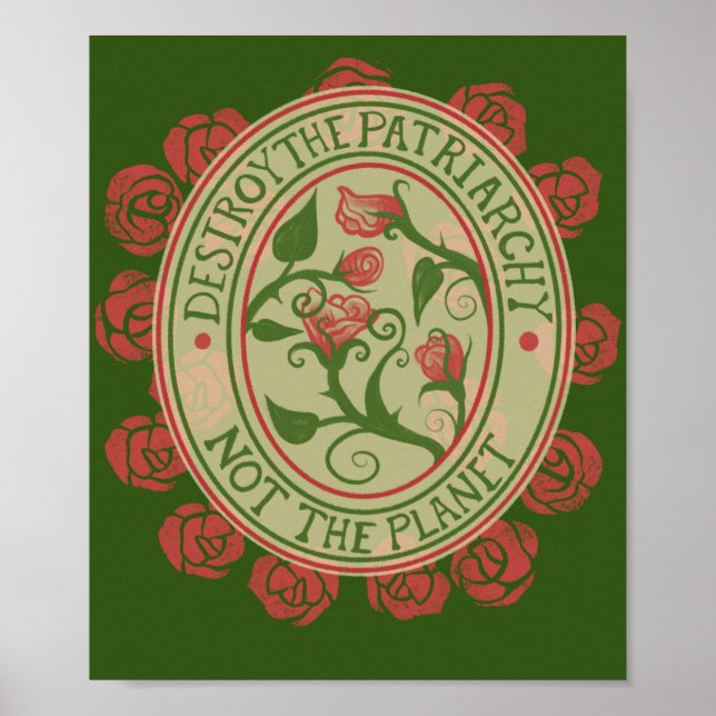 Affiche Détruire le patriarcat et non la planète Feminist (Devant)