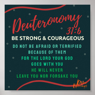 Affiche Deutéronome 31:6