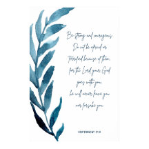 Deutéronome 31:6, Bible Verse Print, Fort