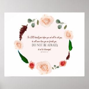 Affiche Deutéronome 31:8 Le Seigneur Va Devant Vous