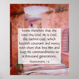 Affiche Deutéronome 7:9