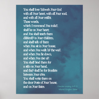 Affiche Deuteronomy 6:5-9 - Priorities