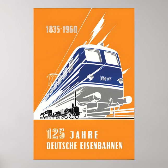 Affiche Deutsche Bundesbahn 125 ans Allemand (Devant)