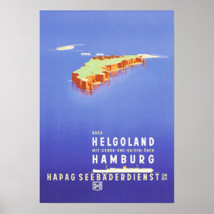 Affiche " Deutschland : 1939 - HaPag Helgoland Reise