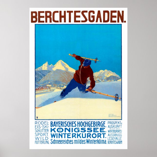 Affiche " Deutschland : Berchtesgaden - Wintersport Werbe (Devant)