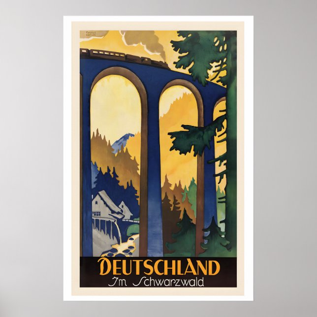 Affiche Deutschland im Schwarzwald Germany in Black Forest (Devant)