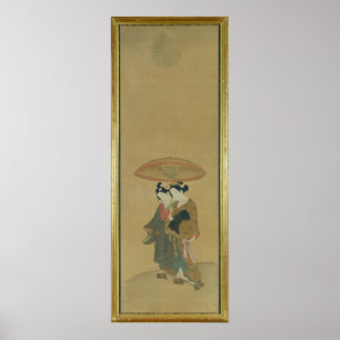 Affiche Deux amants sous un parapluie