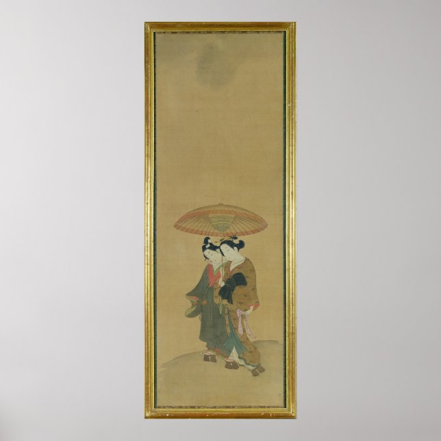 Affiche Deux amoureux sous un parapluie (Devant)