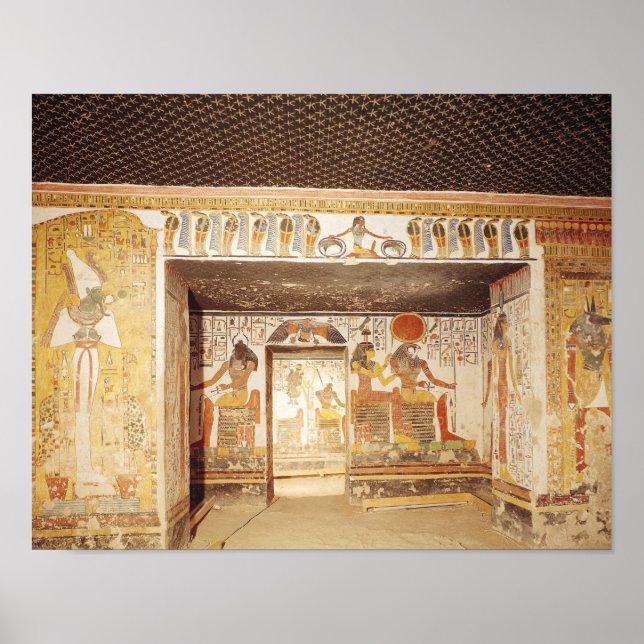 Affiche Deux chambres du Tombeau de Nefertari (Devant)