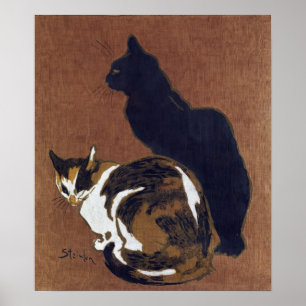 Affiche Deux chats, Alexandre Steinlen