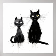 Deux chats noirs