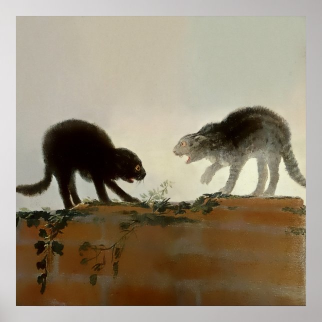 Affiche « Deux chats qui se battent » de Francisco Goya (Devant)