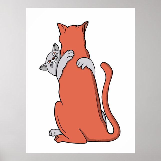 Affiche Deux chats s'unissent en amitié (Devant)