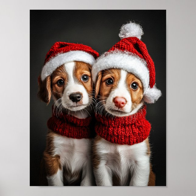 Affiche Deux chiots de Noël (Devant)