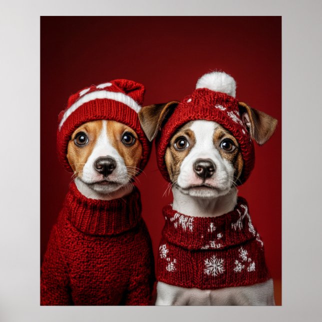 Affiche Deux chiots de Noël (Devant)