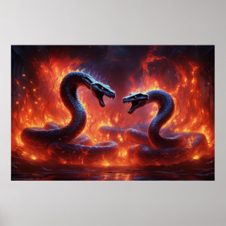 Affiche Deux Cobras En Enfer (24 x 36)