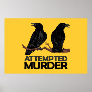Affiche Deux corbeaux = Tentative de meurtre