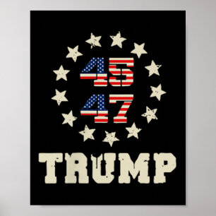 Affiche (deux côtés) Trump 2025 Qr 45_47 Dancin drôle de T
