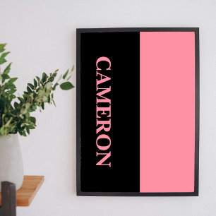 Affiche Deux couleurs tendance   Nom   Rose noir et Saumon