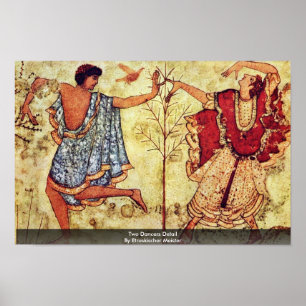 Affiche Deux Danseurs Détail Par Etruskischer Meister
