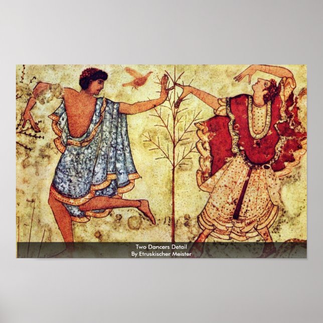 Affiche Deux Danseurs Détail Par Etruskischer Meister (Devant)