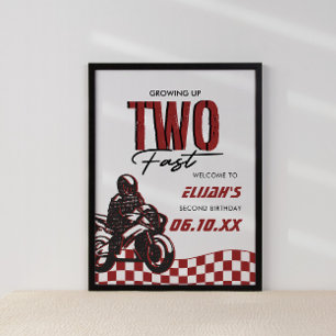 Affiche Deux Fast Boys 2nd Dirt Bike Anniversaire