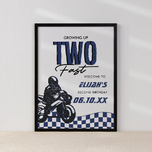 Affiche Deux Fast Boys 2nd Dirt Bike Anniversaire