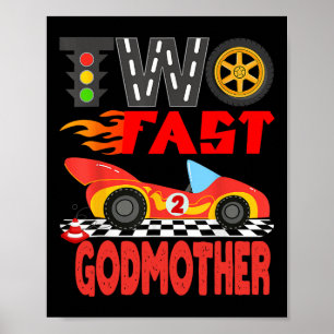 Affiche Deux Fast Godmère Pit Crew Racing voiture famille 