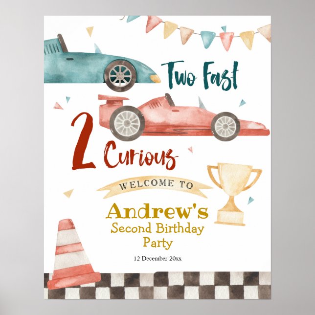 Affiche Deux Fast Two Curious Racing Anniversaire Invitati (Devant)