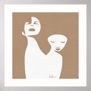 Affiche Deux femmes noires de l'art Abstrait